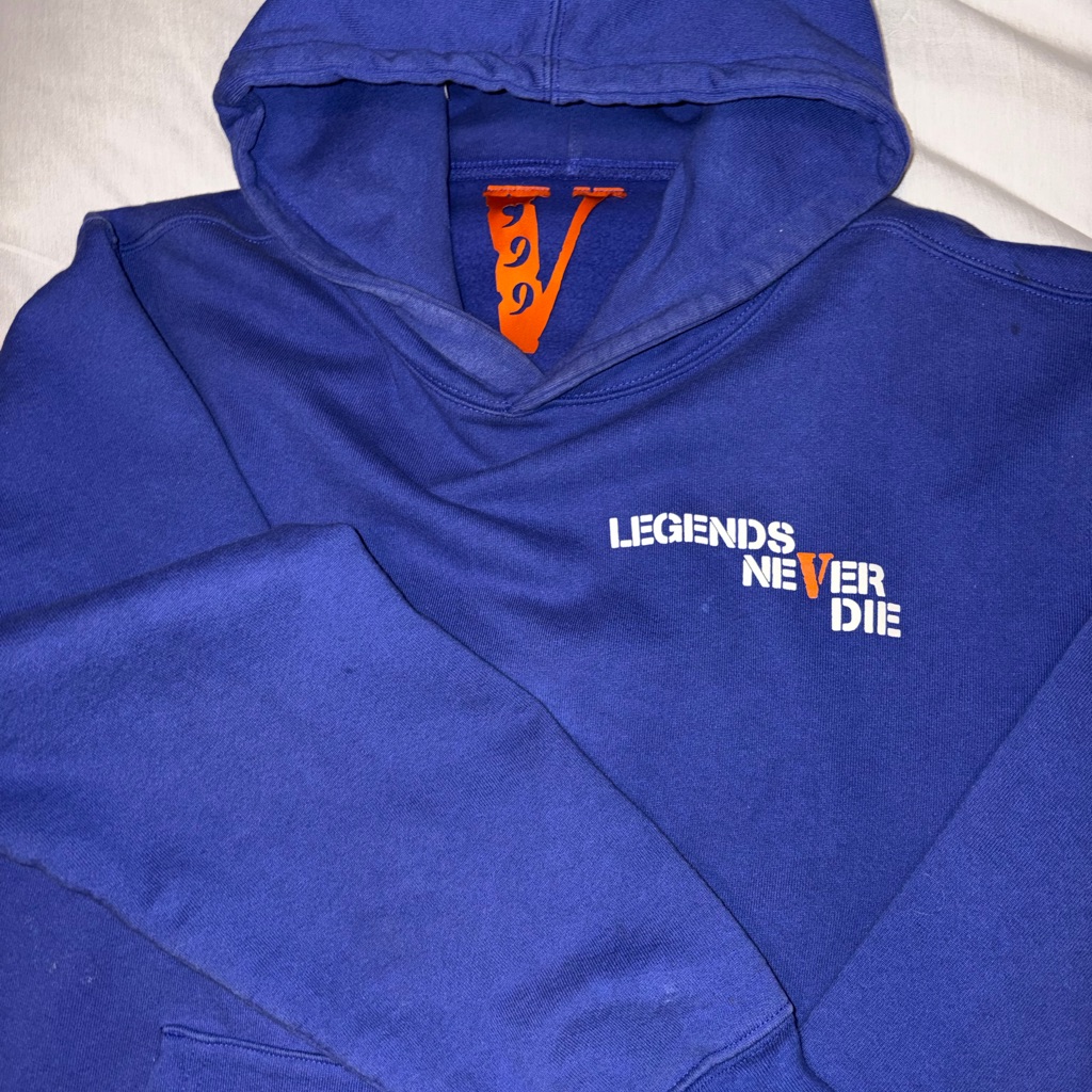 Vlone X Juice Wrld Blue Hoodie. Like New